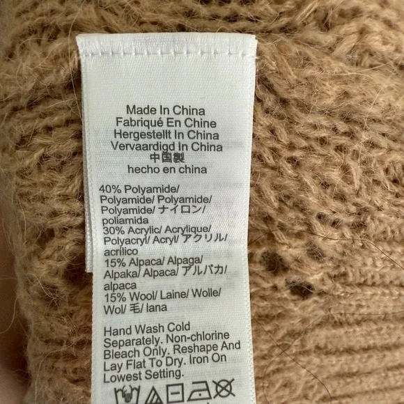 J.Crew Tan Wool Cozy Soft Pullover Knit Sweater X-Large Grandpa Classic Cottage - Picture 5 of 5